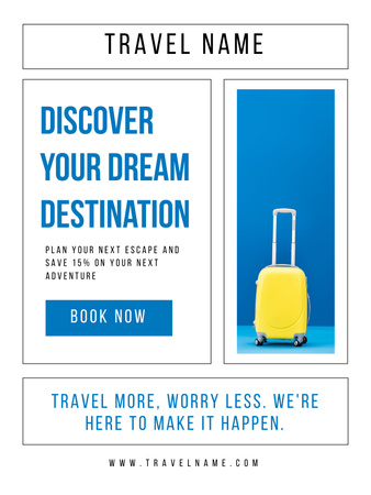 Dream Destinations Tours Offer Poster US Design Template