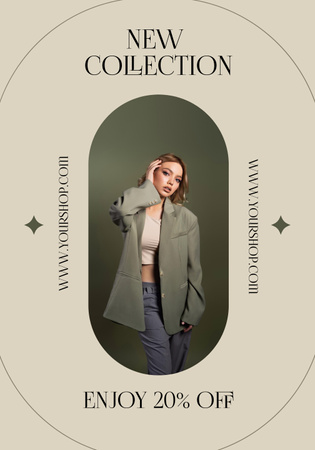 New Collection Sale Announcement Poster 28x40in Modelo de Design
