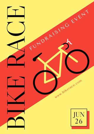 Charity Bike Ride Announcement Poster Modelo de Design