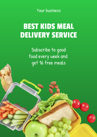 School Food Ad Flayer Πρότυπο σχεδίασης