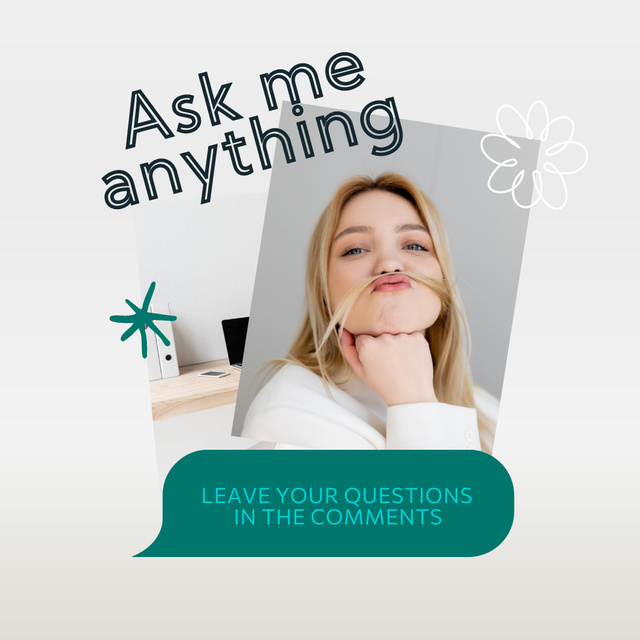 Question Submission Form With Fun Pictures Instagram – шаблон для дизайну