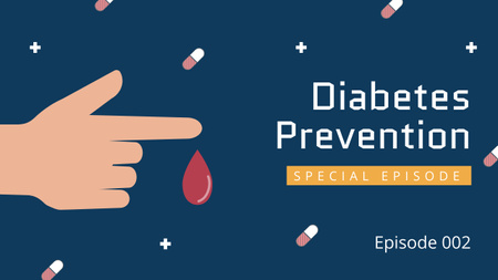 Diabetes Prevention Episod Youtube Thumbnail Design Template