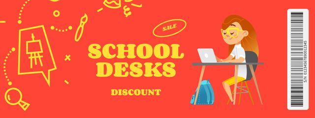 Outstanding Back to School Special Offer Couponデザインテンプレート