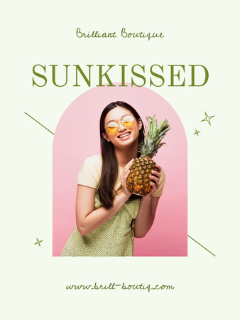 Plantilla de diseño de Oferta de moda de verano bañada por el sol Poster US 