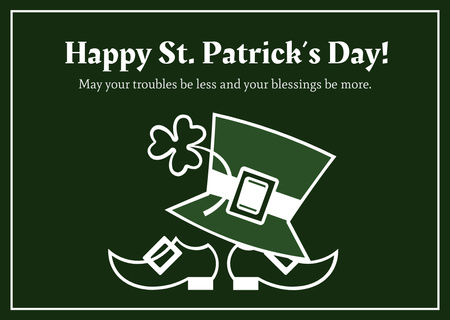 St. Patrick's Day Wishes Card Design Template