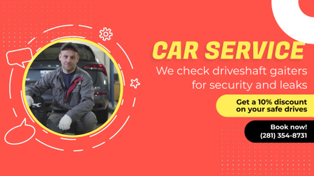 Professional Car Service With Checking For Security Full HD video Design Template