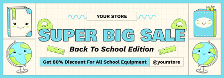 Ontwerpsjabloon van Tumblr van School Super Grote Verkoop Aankondiging