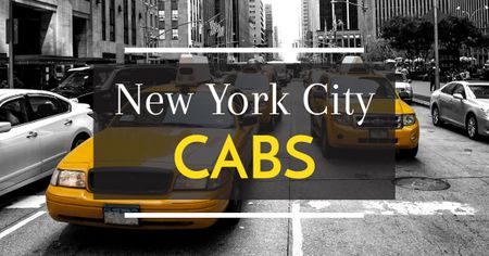 New York city cabs Facebook AD – шаблон для дизайна
