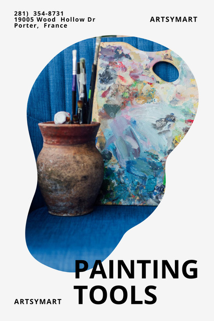 Modèle de visuel Affordable Painting Tools And Supplies Offer - Pinterest
