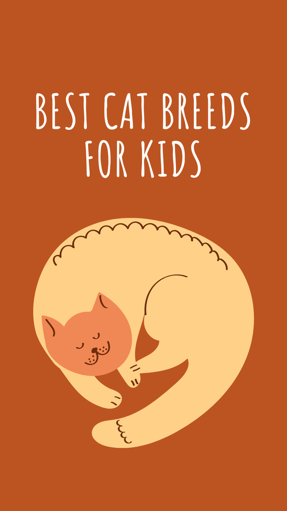 Designvorlage Funny Cat family für Instagram Story
