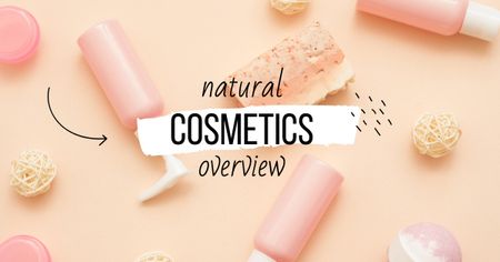 Natural Cosmetics promotion Facebook ADデザインテンプレート