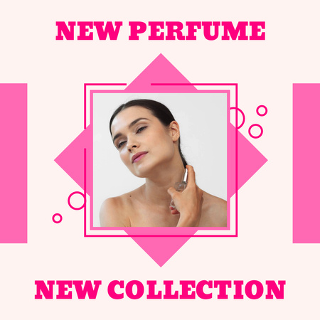 Exquisite Perfume In New Pink Collection Offer Animated Post Design Template