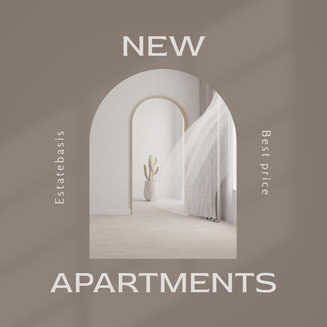 Designvorlage Modern Apartment Offer für Instagram