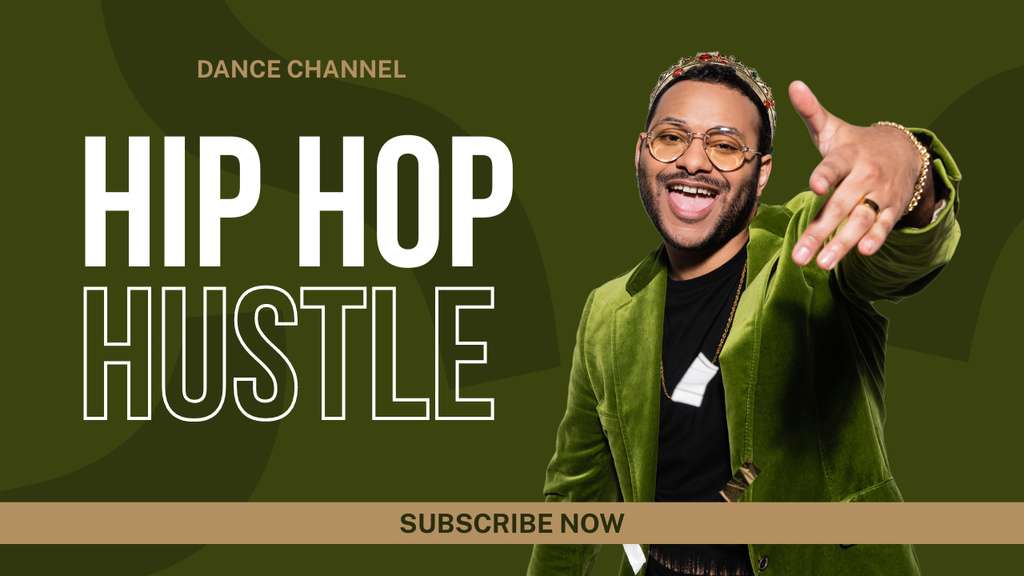 Dance Channel about Hip Hop Youtube Thumbnail Design Template