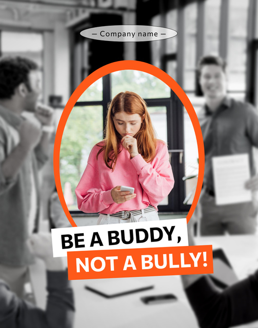 Phrase about Stop Bullying Poster 22x28in Design Template