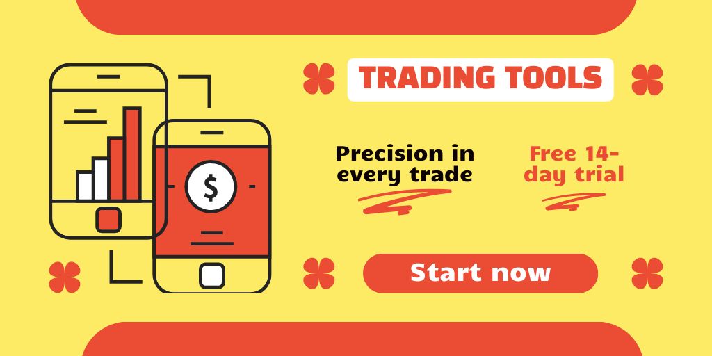 Designvorlage Trading Tools for Profitable Trades für Twitter