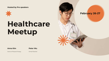 Template di design Confident Doctor for Healthcare conference FB event cover