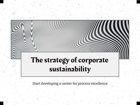 Platilla de diseño Strategy of Corporate Sustainability Presentation
