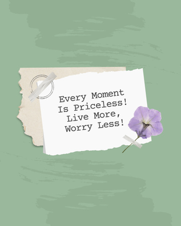 Ontwerpsjabloon van Instagram Post Vertical van Quote about Every Moment is Priceless