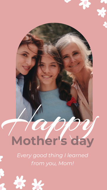 Ontwerpsjabloon van Instagram Video Story van Mother's Day Celebration With Warm Wishes