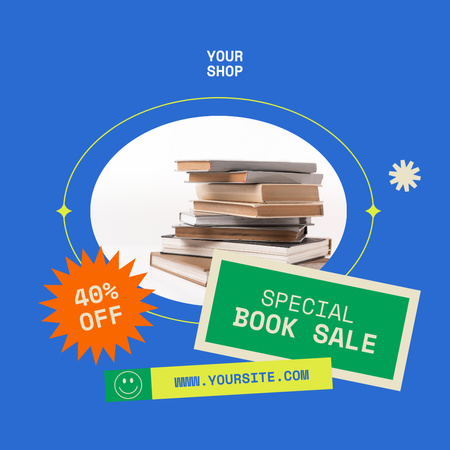 Book Sale Announcement Instagram Šablona návrhu