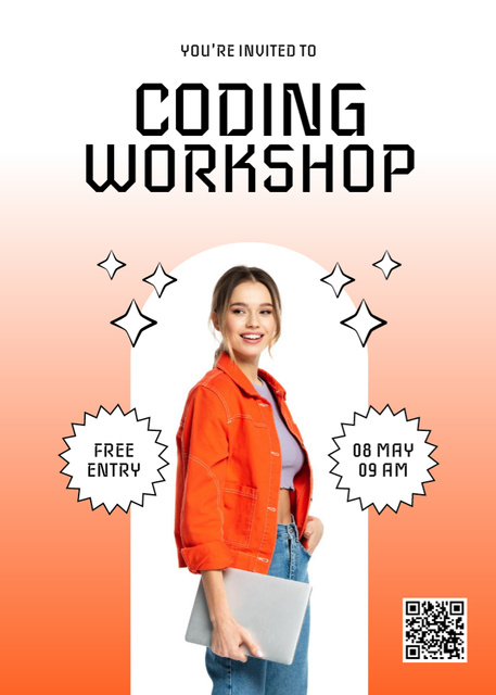 Coding Workshop Event Announcement Invitation Design Template