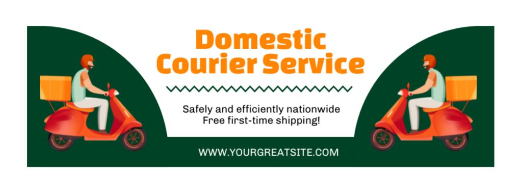 Safety Delivery by Urban Couriers Facebook cover Design Template