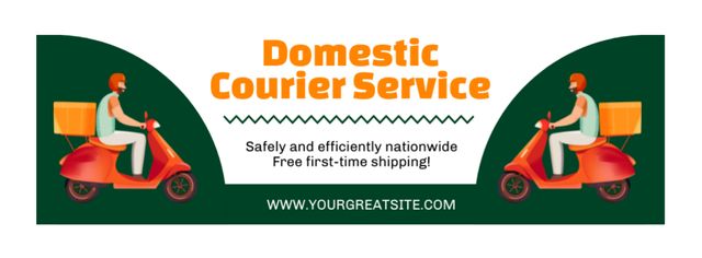 Safety Delivery by Urban Couriers Facebook cover Design Template