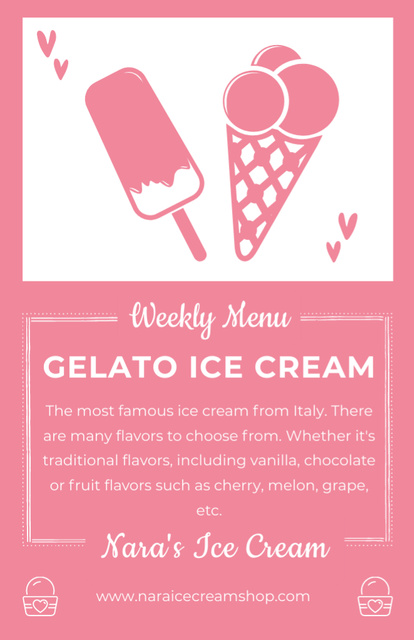 Modèle de visuel Offer of Ice Cream - Recipe Card