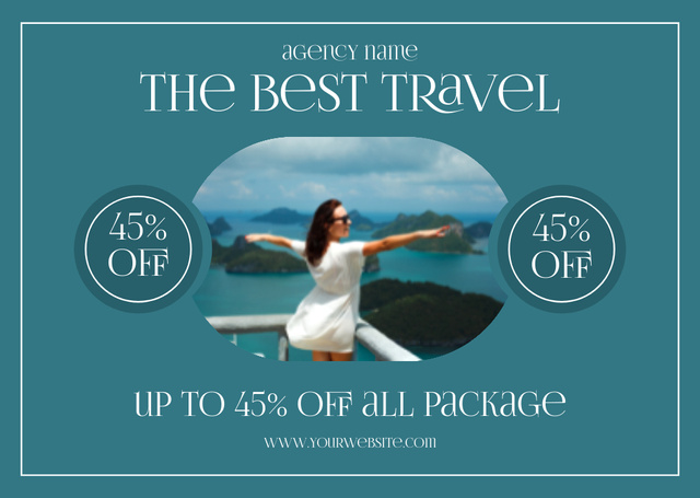 All Travel Packages Discount Cardデザインテンプレート