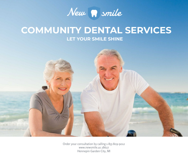 Dental services for elder people Facebook Modelo de Design