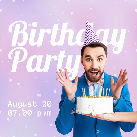 Designvorlage Ankündigung der Geburtstagsfeierlichkeiten für Instagram