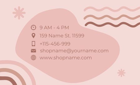 Hairstyle and Makeup Services in Beauty Salon Business Card 91x55mm Design Template