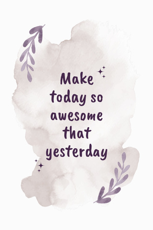 Quotation about Making Today Awesome Pinterest Design Template