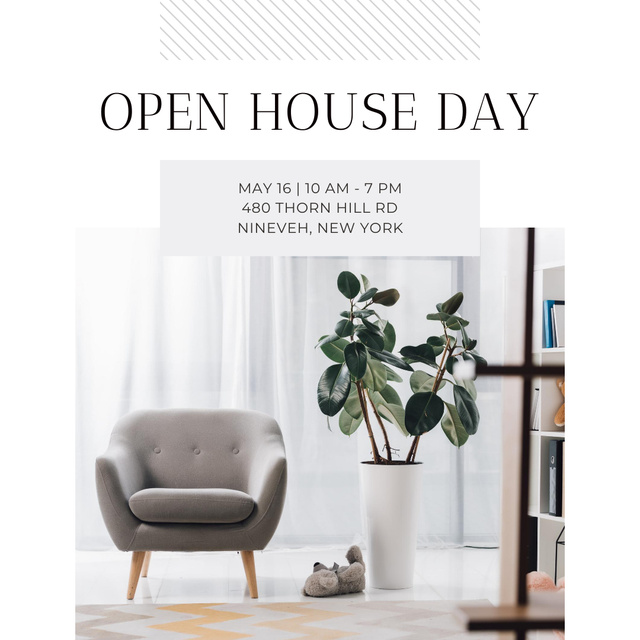 Modèle de visuel Open House Day Announcement - Instagram