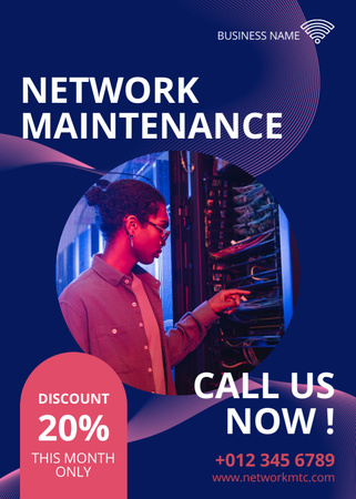 Network Maintenance Services Offer Flayer Design Template