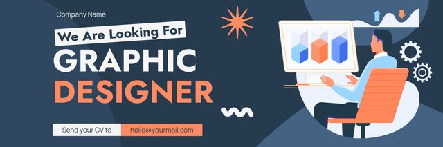 Graphic Designer Role Open for Applications Twitterデザインテンプレート