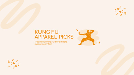 Blog o výběrech oblečení Kung Fy Youtube Šablona návrhu