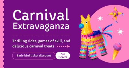 Unmissable Carnival With Treats And Costumes Facebook AD Design Template