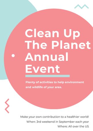 Template di design Ecological Event Simple Circles Frame Flayer