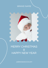 Christmas and Happy New Year Greetings with Santa