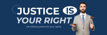 Plantilla de diseño de Phrase about Justice Twitter 