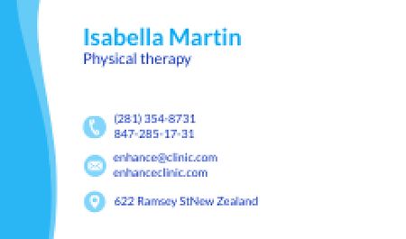 Ontwerpsjabloon van Business card van Physical Therapist Services Offer