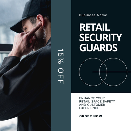 Affordable Price on Retail Security Guards LinkedIn post Design Template