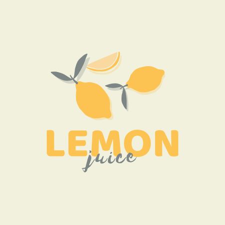 Healthy Tasty Lemon Juice Logo Design Template