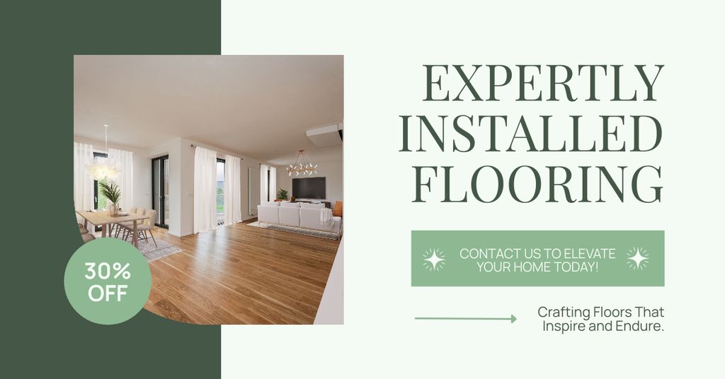 Resilient And Expertly Installation Floor At Reduced PRice Facebook AD Πρότυπο σχεδίασης