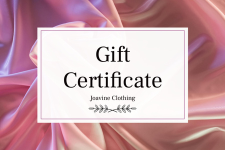 Gift Certificate for clothes shop Gift Certificate Design Template
