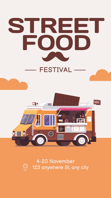 Street Food Festival Ad Instagram Story Πρότυπο σχεδίασης