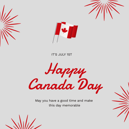 Modèle de visuel Événement captivant de célébration de la fête du Canada - Instagram