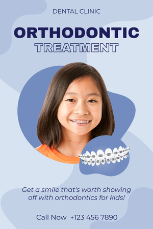 Ontwerpsjabloon van Pinterest van Diensten van orthodontische behandeling